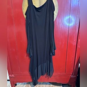 Pyramid Collection asymmetrical black dress